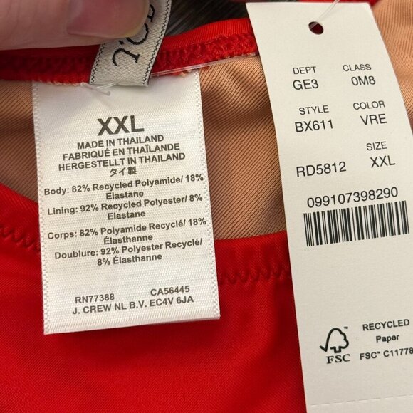 J. Crew Heritage scoopneck bikini top XL - Picture 5 of 5